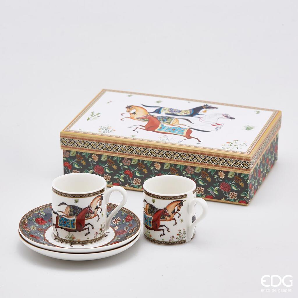 Tazza caffe confezione 2 tazzine con piattino (confezione regalo) - 013490.47