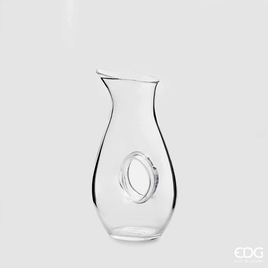 Decanter bombato con foro h30x17x11(st)1lt - 103650