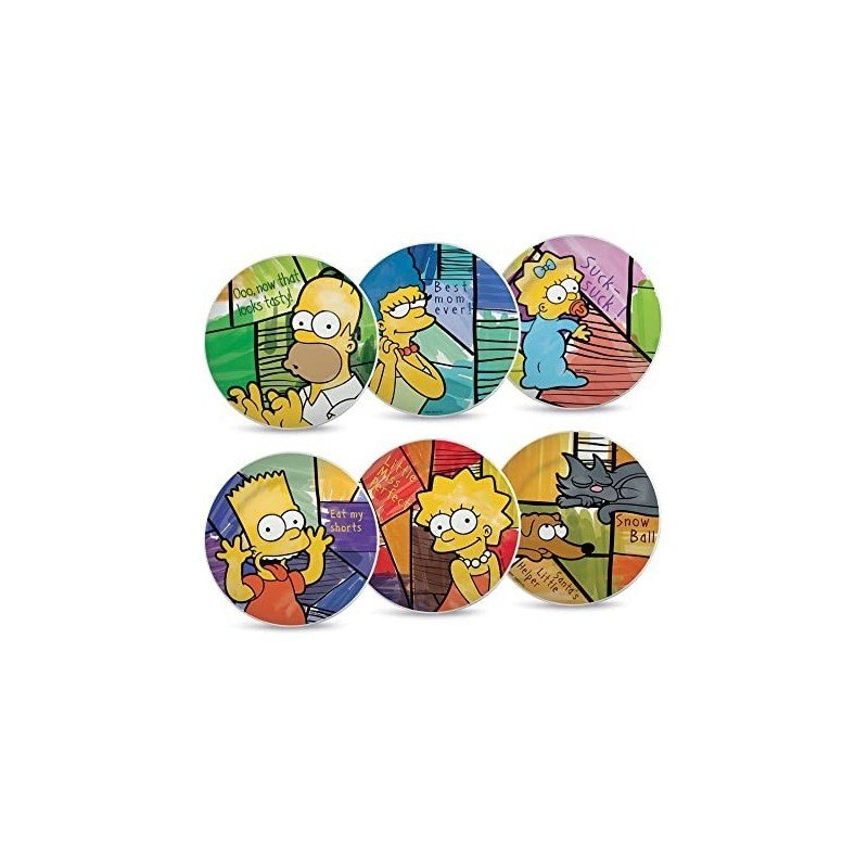 Set 6 piattini dessert disegni assortiti simpsons - pts61t/6x