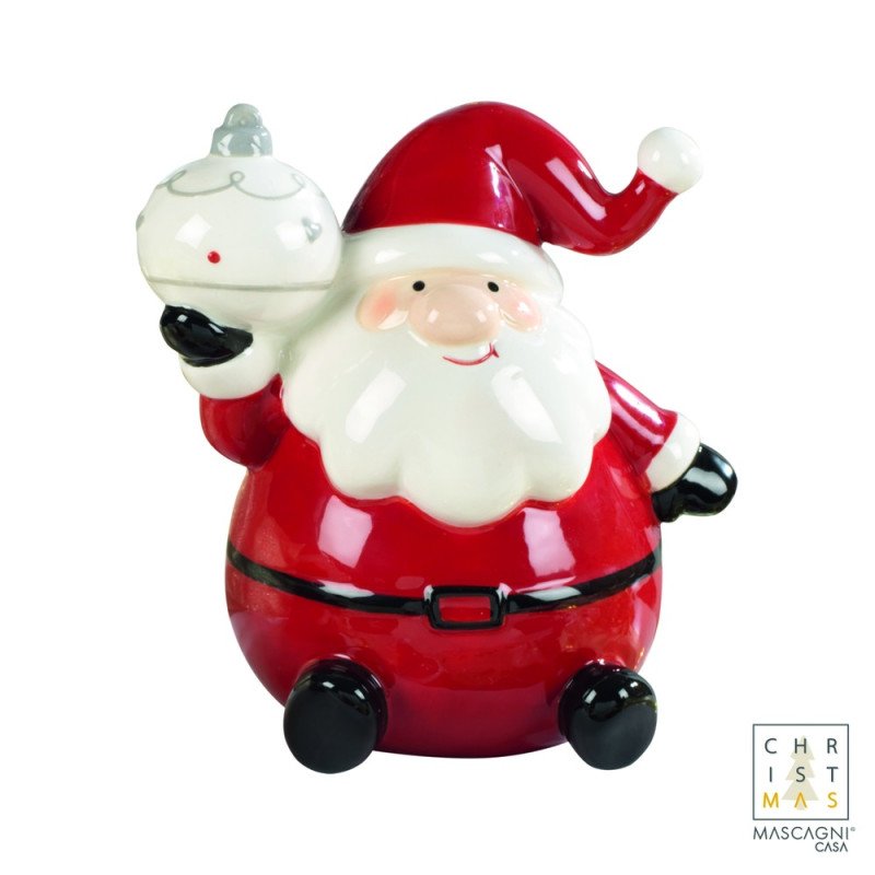 Babbo natale in ceramica - rosso - 20uc1606