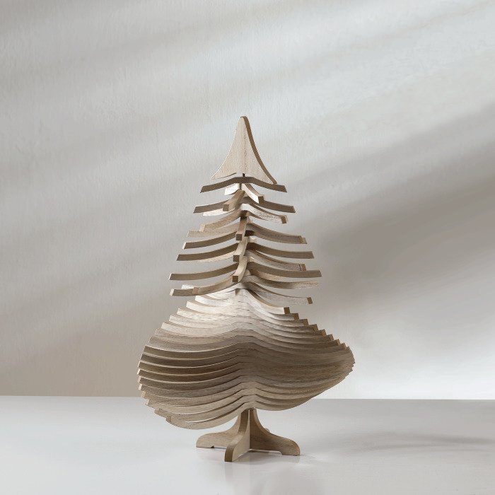 Albero di natale in legno - naturale - 20vc877