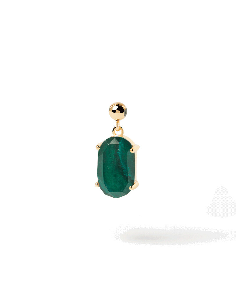 Charm Trasformazione in Malachite - Argento placcato oro 18K / Gemme - ch01-013-u