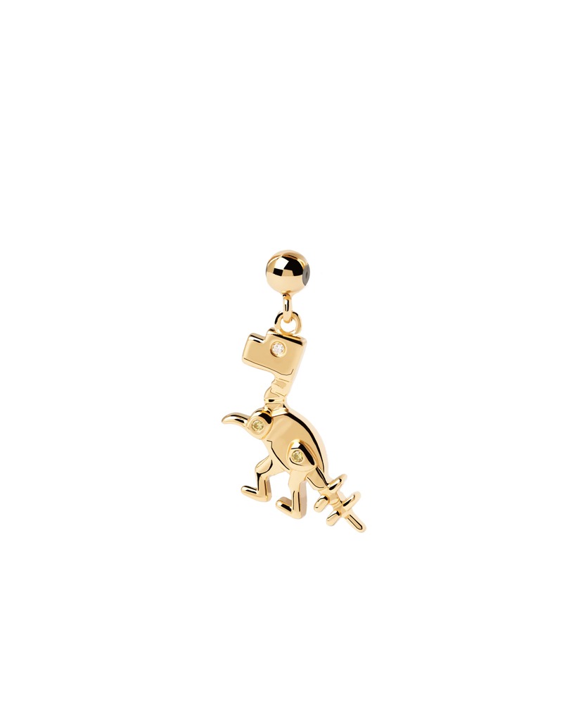 Charm Dino - Argento placcato oro 18K - ch01-017-u