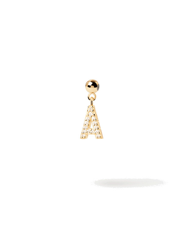 Charm Lettera A - Argento placcato oro 18K - ch01-050-u