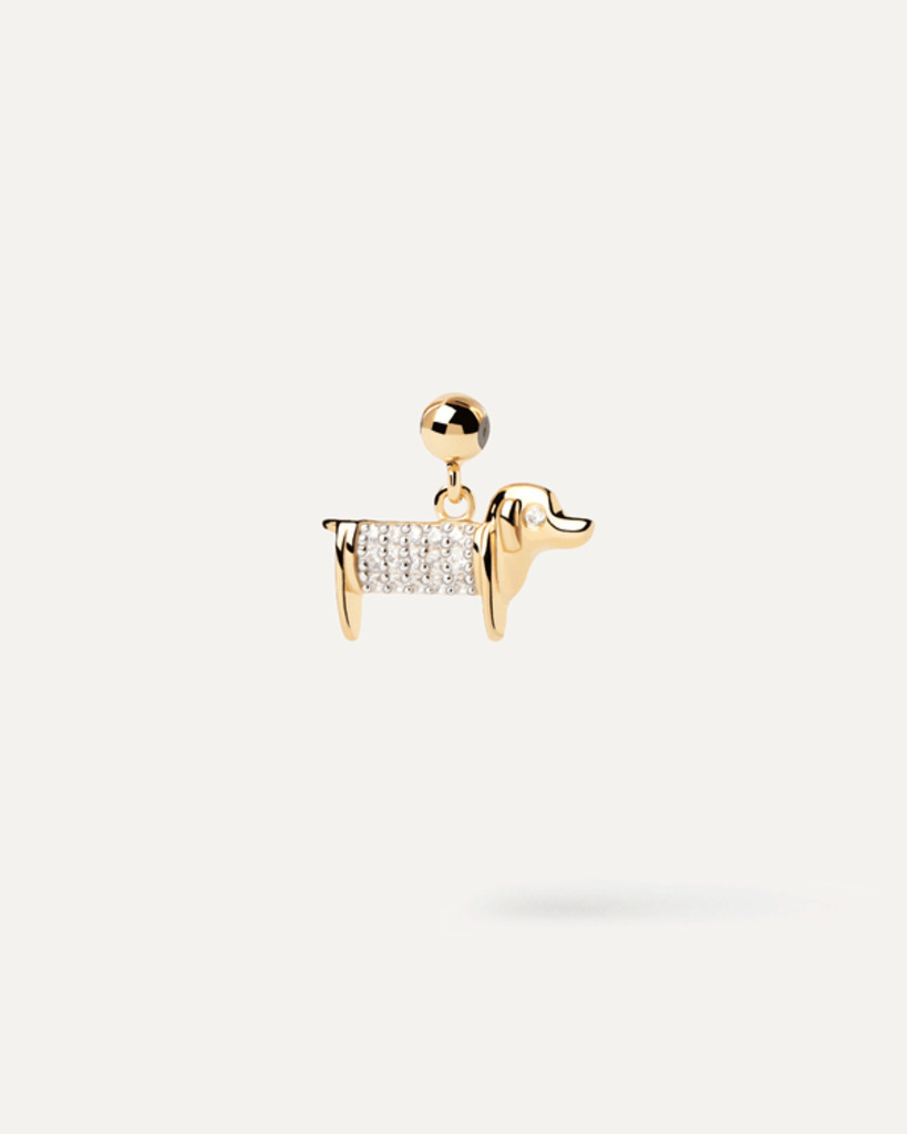 Charm Cane - Argento placcato oro 18K - ch01-080-u