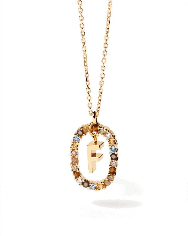 Letter f necklace - co01-265-u