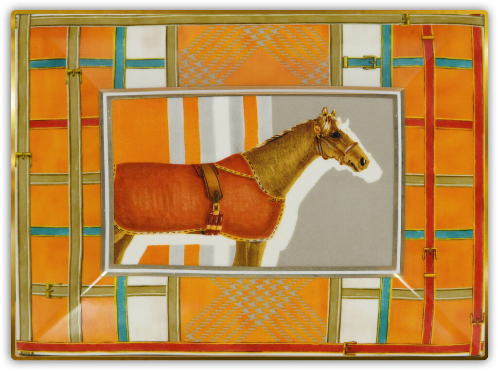 Scuotatasche rettangolare - horses - tray2-hor01